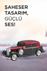 Torima Bluetooth Hoparlör Retro Araba Tasarımlı 2x5W FM USB TF Speaker D55 Kırmızı