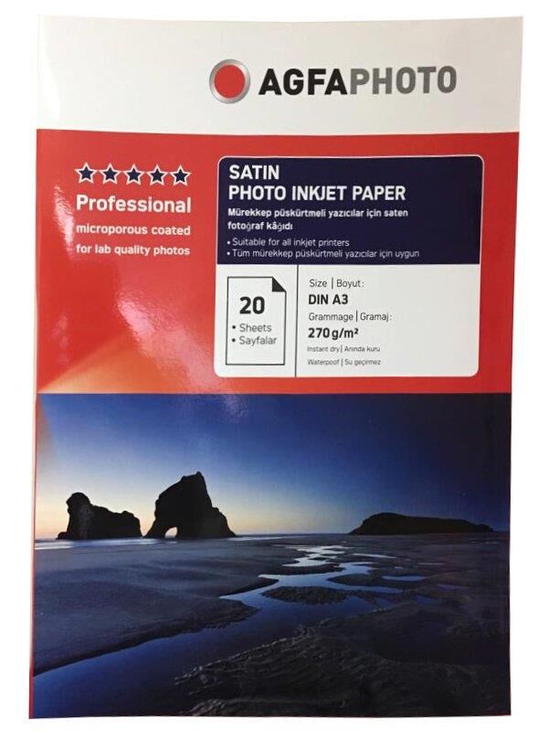 Agfaphoto Fotopapier 270 g, 20er-Packung, Tintenstrahlpapier, matt