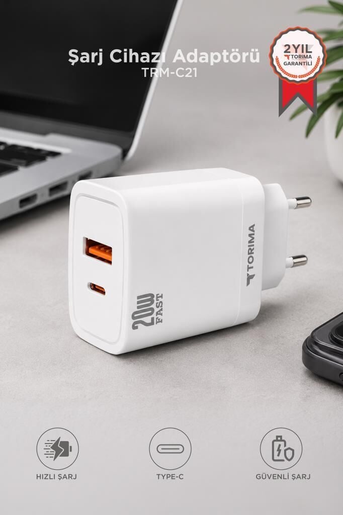 Şarj Cihazı Adaptörü TRM-C21 Beyaz