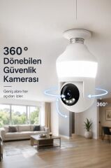 Güvenlik Kamerası 360 Derece Dönebilen Wifi Ampül Full Hd Smart Ip Kamera CMR26 Beyaz