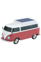 Bluetooth Hoparlör Retro Vosvos Tasarımlı Solar Şarjlı Speaker D70 Kırmızı