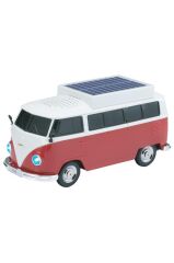 Bluetooth Hoparlör Retro Vosvos Tasarımlı Solar Şarjlı Speaker D70 Kırmızı