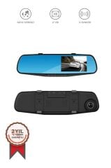 Araç İçi Kamera Gece Görüşlü LCD Ekranlı 1080P Ön ve Arka Dikiz Aynası TA05 Siyah
