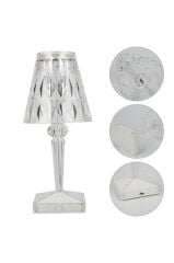LW-4 Akrilik Kristal Led Şarjlı Masa Üstü Lamba