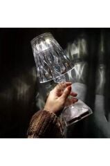 LW-4 Akrilik Kristal Led Şarjlı Masa Üstü Lamba