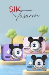 Dijital Fotoğraf Makineleri Oyunlu Çocuk Kamerası 1080P Hd CMR16 Pembe