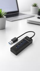 Usb Hub 4 Port Çoklayıcı 3.0 Çoğaltıcı YD32 Siyah