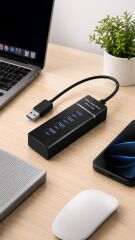 Usb Hub 4 Port Çoklayıcı 3.0 Çoğaltıcı YD32 Siyah