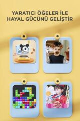 Dijital Fotoğraf Makineleri Oyunlu Çocuk Kamerası 1080P Hd CMR16 Mavi