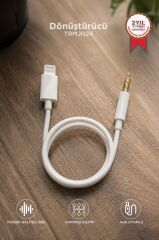 Dönüştürücü Kablo Lightning to 3.5MM Aux TRMJH24 Beyaz