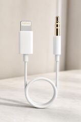 Dönüştürücü Kablo Lightning to 3.5MM Aux TRMJH24 Beyaz