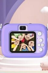 Dijital Fotoğraf Makineleri Oyunlu Çocuk Kamerası 1080P Hd CMR16 Mor
