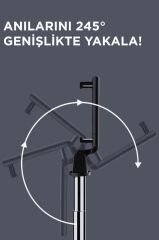 Tripod Kumandalı Mini Kablosuz Selfie Çubuğu K07 Siyah