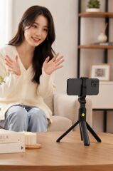 Tripod Kumandalı Mini Kablosuz Selfie Çubuğu K07 Siyah