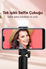 Tripod Çok Amaçlı Kumandalı Kablosuz Selfie Çubuğu S03 Siyah