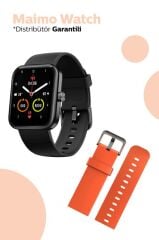 70Mai Maimo Watch WT2105 Akıllı Saat 1.69 İnç - Siyah(Ek turuncu kayış)