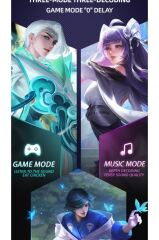 Bluetooth Kulaklık Kulak İçi Rgb Işıklı Çift Mikrofonlu Oyuncu Kulaklık TG-G10 Siyah