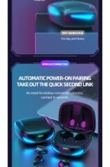 Kablosuz Oyuncu Kulaklığı Rgb Işıklı Çift Mikrofonlu 3 Modlu Bluetooth 5.2 Yeni Nesil Tg-g10