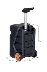 Torima KTS-1590 Kablosuz Mikrofonlu Kumandalı Rgb Ledli Taşınabilir Tekerlekli Bluetooth Hoparlör
