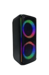 KTS-1909 Mikrofonlu Kumandalı Rgb Ledli 5.0 Bluetooth Hoparlör Karaoke Usb-Tf-Fm Radyo Siyah
