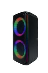 KTS-1909 Mikrofonlu Kumandalı Rgb Ledli 5.0 Bluetooth Hoparlör Karaoke Usb-Tf-Fm Radyo Siyah