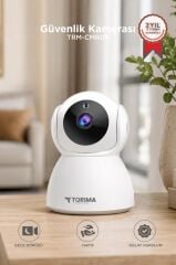 Güvenlik Kamerası 360 Derece Dönebilen Full Hd Smart Ip Kamera CMR8 Beyaz