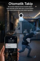 Güvenlik Kamerası 360 Derece Dönebilen Full Hd Smart Ip Kamera CMR8 Beyaz