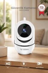 Güvenlik Kamerası 360 Derece Dönebilen Full Hd Smart Ip Kamera CMR9 Beyaz