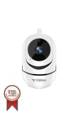 Güvenlik Kamerası 360 Derece Dönebilen Full Hd Smart Ip Kamera CMR9 Beyaz