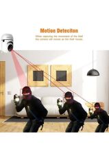 Güvenlik Kamerası 360 Derece Dönebilen Full Hd Smart Ip Kamera CMR9 Beyaz