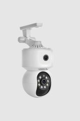 Güvenlik Kamerası 360 Derece Dönebilen 1080P Çift Kamera Full Hd Smart Ip Kamera CMR10 Beyaz