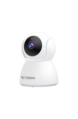 Güvenlik Kamerası 360 Derece Dönebilen Full Hd Smart Ip Kamera CMR8 Beyaz