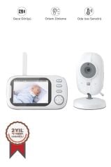 Bebek Kamerası Telsiz Monitörlü Full Hd Smart Ip Güvenlik Kamerası ABM600 Beyaz