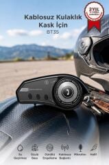 Bluetooth Motosiklet Kask Kulaklığı Rgb Işıklı Yüksek Sesli Intercom With Light BT35
