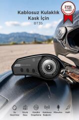 Bluetooth Motosiklet Kask Kulaklığı Rgb Işıklı Yüksek Sesli Intercom With Light BT35
