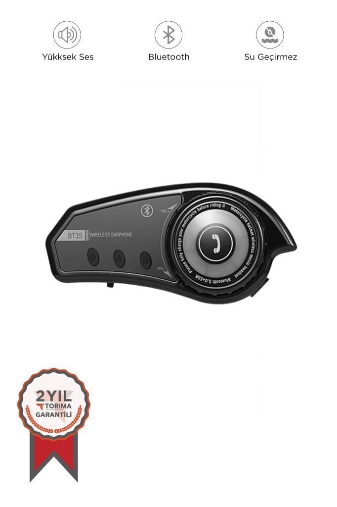 Bluetooth Motosiklet Kask Kulaklığı Rgb Işıklı Yüksek Sesli Intercom With Light BT35