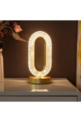 Kristal Elmas Masa Lambası Led Işıklı Şarjlı Dokunmatik Akrilik Gece Lambası LW20