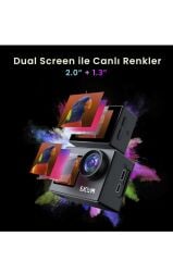 Torima Sj4000 Dual Lens Screen Wifi 4k Aksiyon Kamerası Siyah