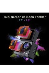 Torima Sj4000 Dual Lens Screen Wifi 4k Aksiyon Kamerası Siyah