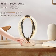 Kristal Elmas Masa Lambası Led Işıklı Şarjlı Dokunmatik Akrilik Gece Lambası LW21