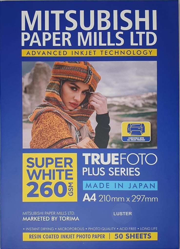 Mitsubishi Fotoğraf Kağıdı 50 Adet 260 Gr A4 Inkjet Kağıt Mat