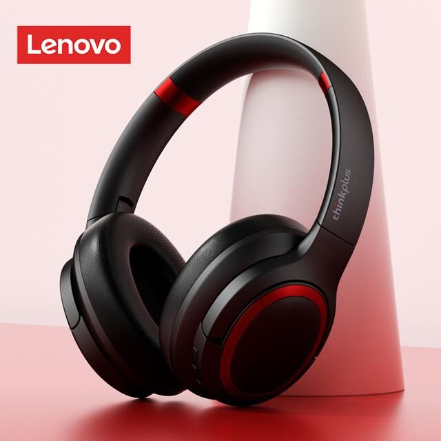 Lenovo Thinkplus TH40 Kablosuz Bluetooth Kulaküstü Kulaklık Siyah-Kırmızı