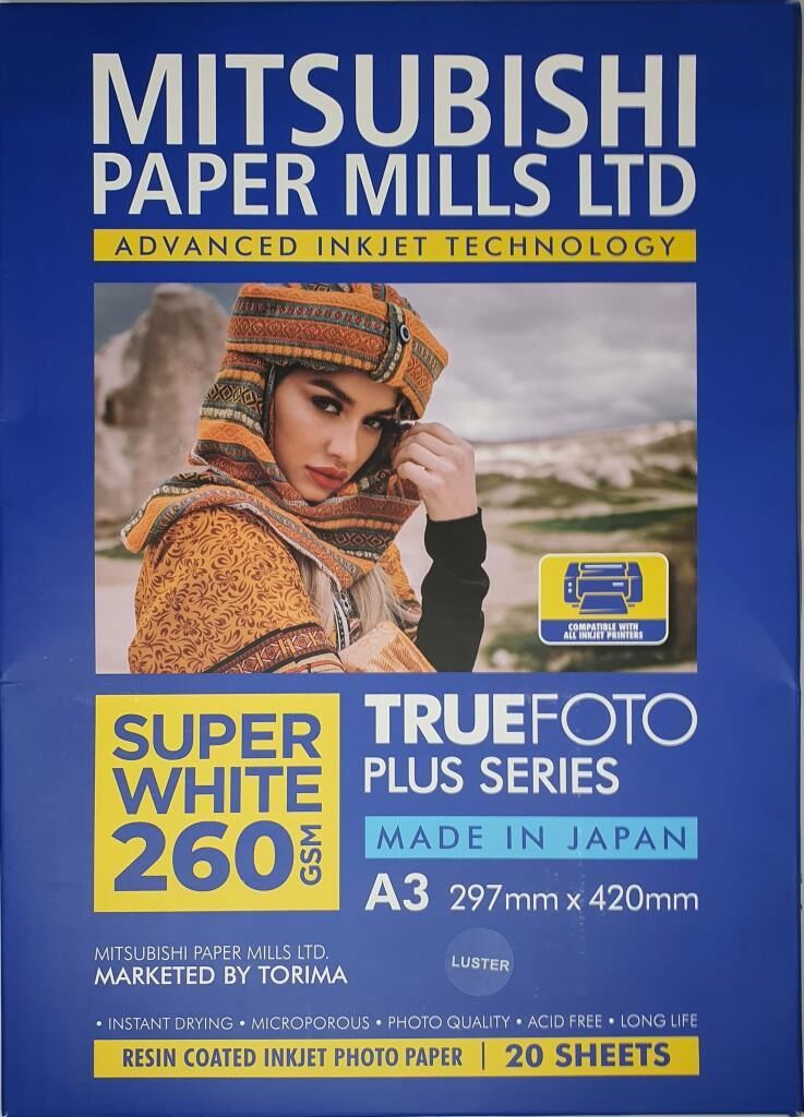 Mitsubishi A3 260gr Mat İnkjet Kağıt 20 Adet