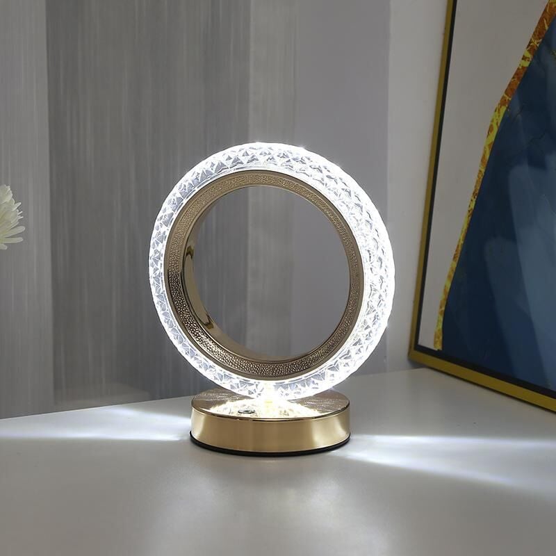 Torima LW-24 Şarjlı Yuvarlak Kristal Elmas Masa Lambası Akrilik Led Gece Lambası