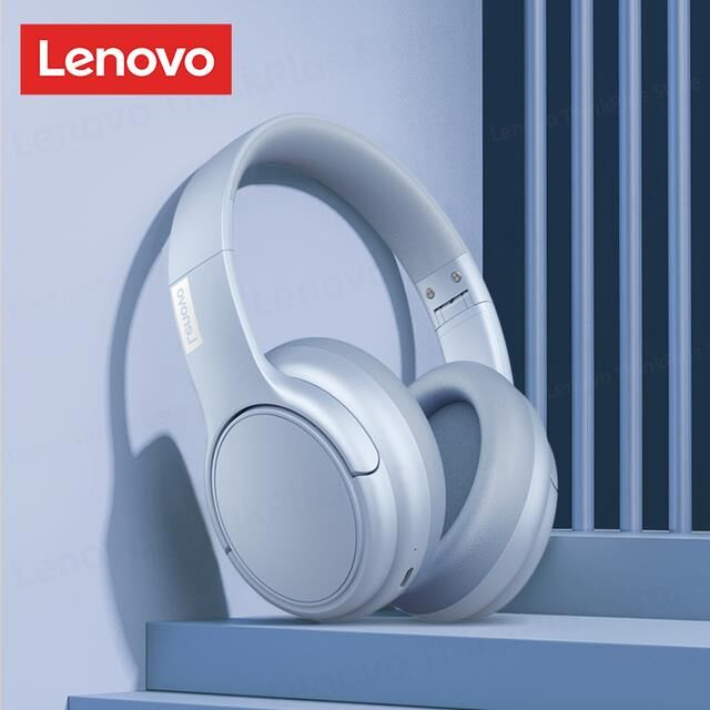 Lenovo Bluetooth Kulaklık Kulak Üstü Kablosuz Kulaklık TH20 Mavi