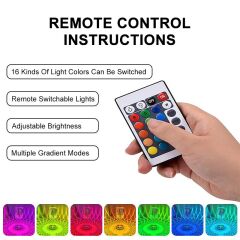 LW-2 Şarjlı Abajur Kristal Elmas Masa Lambası Dokunmatik Romantik Akrilik Led Gece Lambası