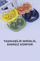Torima F-10 Mavi Eller Serbest Boyuna Asılabilir Şarjlı 3 Kademeli Vantilatör Klima Soğutucu Fan