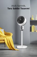 Torima SF-06 Beyaz Ayaklı Portatif – 45W 3 Kademe 3 Pervaneli 8'' İnc Vantilatör Fan