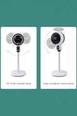 Torima SF-06 Beyaz Ayaklı Portatif – 45W 3 Kademe 3 Pervaneli 8'' İnc Vantilatör Fan