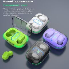 Y90 Şarj Göstergeli Tws Kulaklık Bluetooth Kablosuz Kulakiçi Kulaklık Siyah